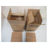 Lot of 2 NEW Southern Living @ Home Devonshire Clear Glass Triffle Bowls with Lids in box.