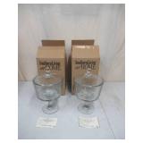 Lot of 2 NEW Southern Living @ Home Devonshire Clear Glass Triffle Bowls with Lids in box.