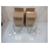 Lot of 2 NEW Southern Living @ Home Devonshire Clear Glass Triffle Bowls with Lids in box.