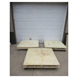 3 Pallets on Caster Wheels/Pallet Dolly