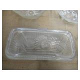 Lot of Vintage Clear Glassware: Bowls, Dishes, Compote with lids, Luncheon Plates and Sugar Bowl