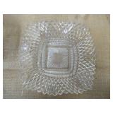 Lot of Vintage Clear Glassware: Bowls, Dishes, Compote with lids, Luncheon Plates and Sugar Bowl