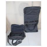 Like New, 2 -piece J. C. Penny Jaquar Luggage Set: 1 Bag and1Garment Hanging Bag