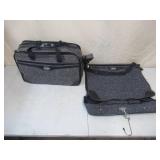 Like New, 2 -piece J. C. Penny Jaquar Luggage Set: 1 Bag and1Garment Hanging Bag