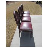 4 Burgundy Parson Dining Room Chairs