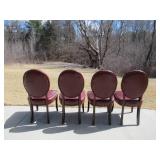 4 Burgundy Parson Dining Room Chairs