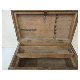Antique Vintage Wood Trunk