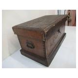 Antique Vintage Wood Trunk