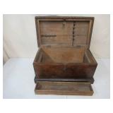 Antique Vintage Wood Trunk