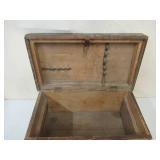 Antique Vintage Wood Trunk