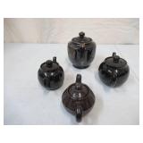 Vintage lot of Brown Tea Pots