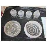 Vintage Lot of Various Glass Light Shades and Sconces. Some ceiling mount.