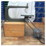 Vintage Shopmaster 15" Jig Saw with tilting belt and 1/4 hp GE Utility Motor. Minneapolis, MN