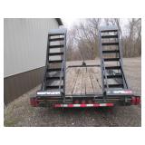 18 x 7 foot bed plus ramps and fron...