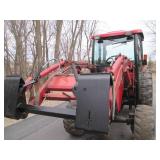 Case DX55 tractor with bucket attac...