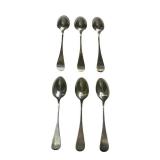 6-Piece A. Stowell & Co. 6" Sterling Silver Spoons (182 grams)