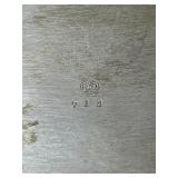 Wonderful 9" Sterling Silver Irish Reproduction Serving Dish with Monogram (540 grams)