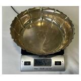 Wonderful 9" Sterling Silver Irish Reproduction Serving Dish with Monogram (540 grams)