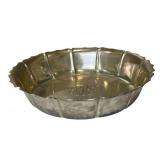 Wonderful 9" Sterling Silver Irish Reproduction Serving Dish with Monogram (540 grams)