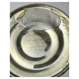 Assorted Sterling Silver Pieces - International Sterling 7.5" Weighted Reinforced, 6" Lunt Sterling 021 Reinforced Vase, 4.25" Lunt Sugar Tongs, 4" Lunt Fork, 2" Glass Jar with Sterling Lid, and Mothe