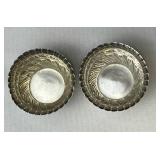 Antique Pair of Sterling Silver Open Salt Cellars (54 grams total weight)