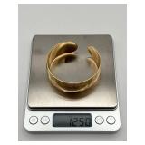 14K Solid Gold 7" Cuff Bracelet with Monogram, S. Kirk & Son (38.8 grams)