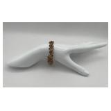 Vintage 14K Gold Rope and Mesh Link Bracelet, 7.75" (11.8 grams)