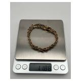 Vintage 14K Gold Rope and Mesh Link Bracelet, 7.75" (11.8 grams)