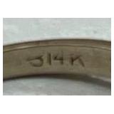 Vintage 14K White Gold and Pearl Ring (1.95 grams total weight)