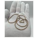 18" 14K (Italy) Gold Necklace (8.1 grams)