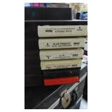 Lot of Various 8 Tracks and Holders. Elvis, Beach Boy, Van Halon, Plus More