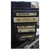 Lot of Various 8 Tracks and Holders. Elvis, Beach Boy, Van Halon, Plus More
