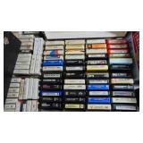 Lot of Various 8 Tracks and Holders. Elvis, Beach Boy, Van Halon, Plus More