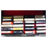 Lot of Various 8 Tracks and Holders. Andy Williams, Beatles, Bee Gees, The Guess Who, Plus More