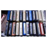 Lot of Various 8 Tracks and Holders. Berry Manilow, Kiss, Dan Fogelberg, Plus More