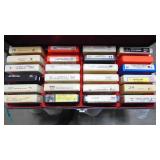 Lot of Various 8 Tracks and Holders. Berry Manilow, Kiss, Dan Fogelberg, Plus More
