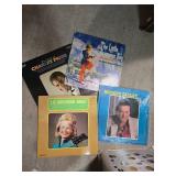 Box of Various Records. Charlie Pride, Tex Ritter, Charlie Rich, Christmas, Plus More