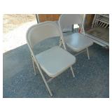 Steel Party Chairs Gray X 12
