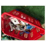 A basket of assorted hardware stuff/tools ( New)