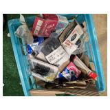 A crate of assorted hardware stuff/tools