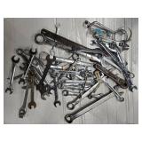 Lot of 30 wrenches, and other hand tools ( USED)