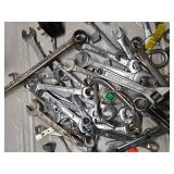 Lot of 22 wrenches, and other hand tools ( USED)