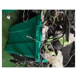 Lots of assorted power cables, rachets, and other stuff plus a tote