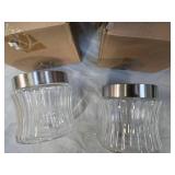 Lot of two Glass Storage Jars (New)
