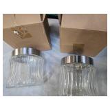 Lot of two Glass Storage Jars (New)