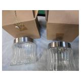 Lot of two Glass Storage Jars (New)