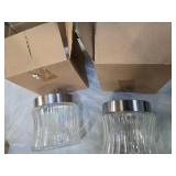 Lot of two Glass Storage Jars (New)