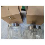 Lot of two Glass Storage Jars (New)