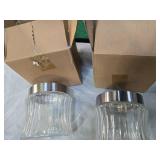 Lot of two Glass Storage Jars (New)