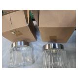 Lot of two Glass Storage Jars (New)